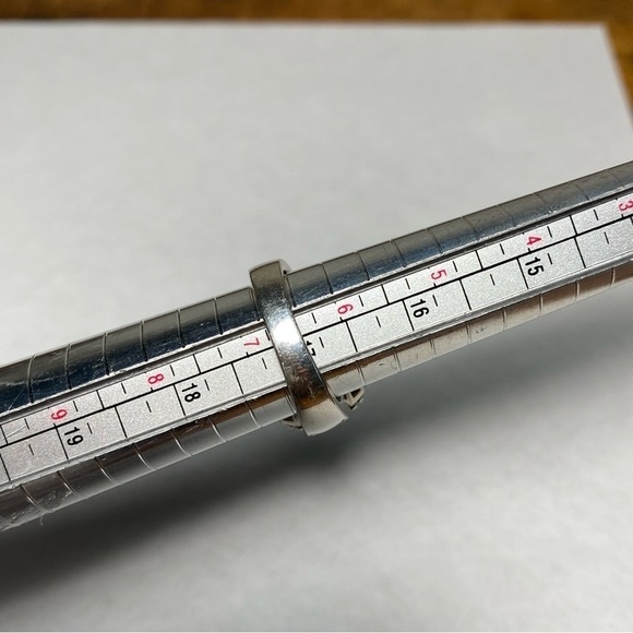 925 NF Thailand Sterling Silver Ring Blue Stone Size 6.75 Chunky Cocktail  9.49g - Picture 12 of 13